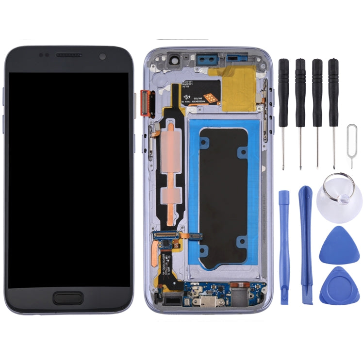 หน้าจอ LCD และชุดประกอบ Digitizer พร้อมกรอบสำหรับ Galaxy S7 / G930V, For Samsung Galaxy S7, For Samsung Galaxy S7 / G930V, For Samsung Galaxy S7 (Frame)
