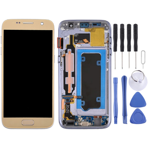 หน้าจอ LCD และชุดประกอบ Digitizer พร้อมกรอบสำหรับ Galaxy S7 / G930V, For Samsung Galaxy S7, For Samsung Galaxy S7 / G930V, For Samsung Galaxy S7 (Frame)