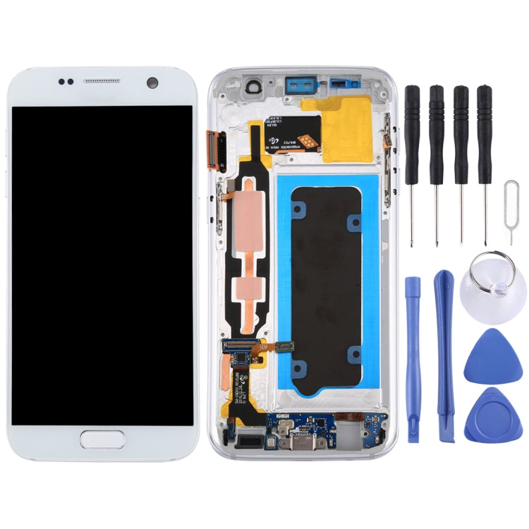 หน้าจอ LCD และชุดประกอบ Digitizer พร้อมกรอบสำหรับ Galaxy S7 / G930V, For Samsung Galaxy S7, For Samsung Galaxy S7 / G930V, For Samsung Galaxy S7 (Frame)