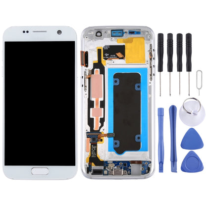 หน้าจอ LCD และชุดประกอบ Digitizer พร้อมกรอบสำหรับ Galaxy S7 / G930V, For Samsung Galaxy S7, For Samsung Galaxy S7 / G930V, For Samsung Galaxy S7 (Frame)
