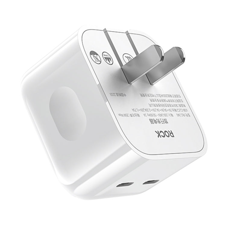 ROCK T58 35W พอร์ต USB-C / Type-C คู่ PD Charger, ปลั๊ก CN, CN Plug