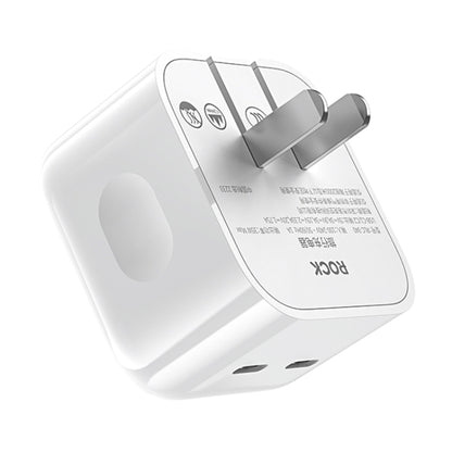 ROCK T58 35W พอร์ต USB-C / Type-C คู่ PD Charger, ปลั๊ก CN, CN Plug