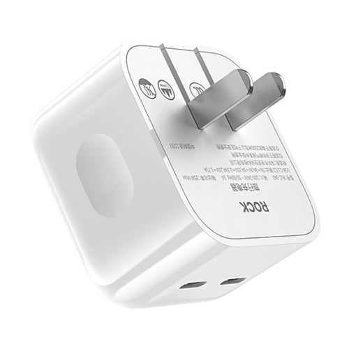 ROCK T58 35W พอร์ต USB-C / Type-C คู่ PD Charger, ปลั๊ก CN, CN Plug