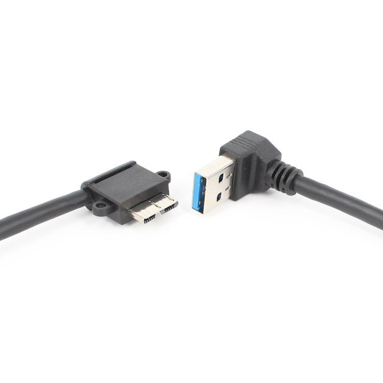 2 PCS USB 3.0 ข้อศอกด้านบนชายกับ Micro USB 3.0 ข้อศอกสายชาร์จข้อมูล, ความยาวสายเคเบิล: 27 ซม., Upper Elbow
