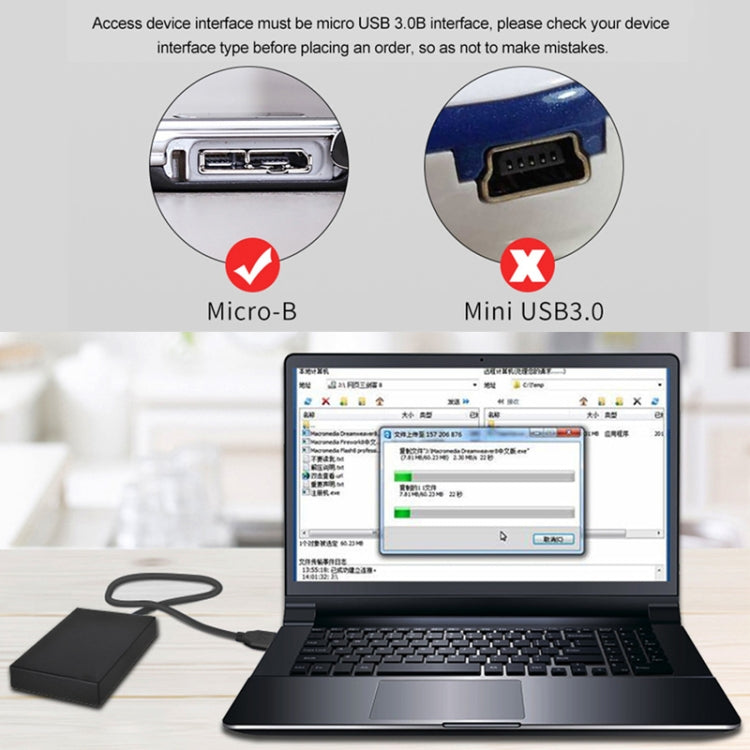 2 PCS USB 3.0 ข้อศอกด้านบนชายกับ Micro USB 3.0 ข้อศอกสายชาร์จข้อมูล, ความยาวสายเคเบิล: 27 ซม., Upper Elbow