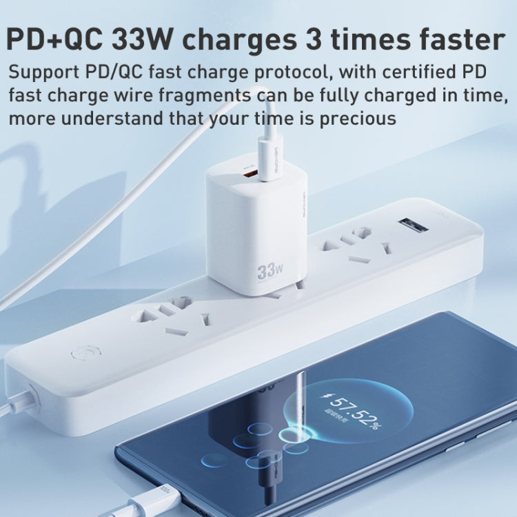 WK WP-U140 33W Power Series USB+USB-C/Type-C Fast Charger, ข้อมูลจำเพาะ: ปลั๊ก US, 33W US Plug
