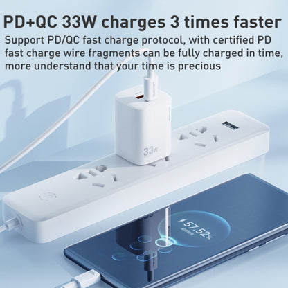 WK WP-U140 33W Power Series USB+USB-C/Type-C Fast Charger, ข้อมูลจำเพาะ: ปลั๊ก US, 33W US Plug