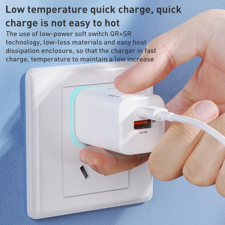 WK WP-U140 33W Power Series USB+USB-C/Type-C Fast Charger, ข้อมูลจำเพาะ: ปลั๊ก US, 33W US Plug