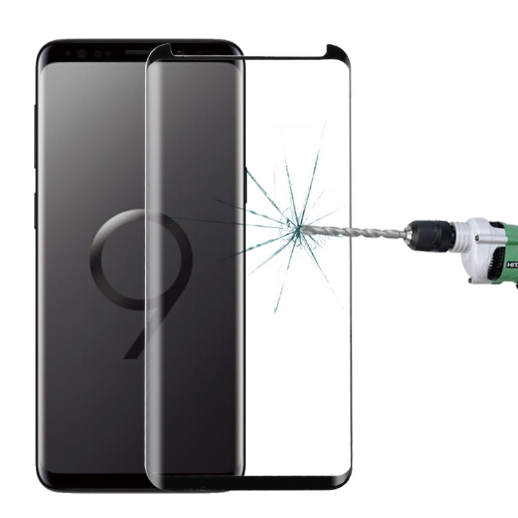 สำหรับ Galaxy S9 0.33 มิลลิเมตร 9 H ความแข็งพื้นผิว 3D ขอบโค้งป้องกันรอยขีดข่วนไม่เต็มหน้าจอ HD เต็มกาวป้องกันหน้าจอแก้ว, For Galaxy S9 Fully Adhesive