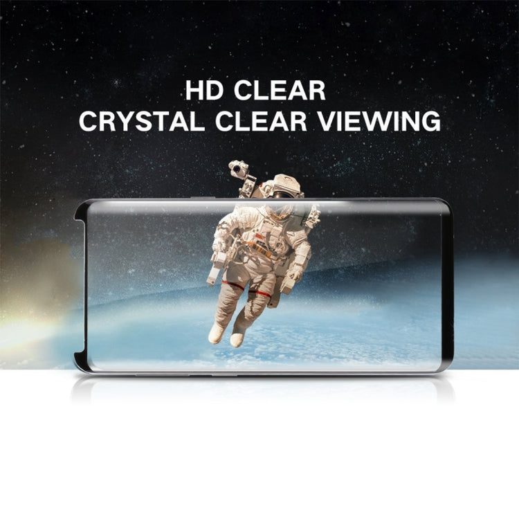 สำหรับ Galaxy S9 0.33 มิลลิเมตร 9 H ความแข็งพื้นผิว 3D ขอบโค้งป้องกันรอยขีดข่วนไม่เต็มหน้าจอ HD เต็มกาวป้องกันหน้าจอแก้ว, For Galaxy S9 Fully Adhesive