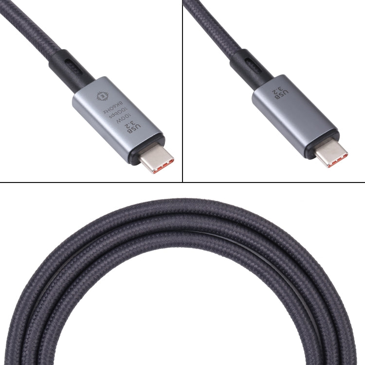 สายวิดีโอ 10Gbps 8K USB-C/Type-C เป็น USB-C/Type-C เข้ากันได้กับ USB 3.2 ความยาว: 1 ม., 10Gbps Type-C to Type-C