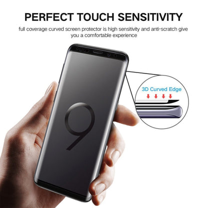สำหรับ Galaxy S9 0.33 มิลลิเมตร 9 H ความแข็งพื้นผิว 3D ขอบโค้งป้องกันรอยขีดข่วนแบบเต็มหน้าจอ HD เต็มกาวป้องกันหน้าจอแก้ว, For Galaxy S9