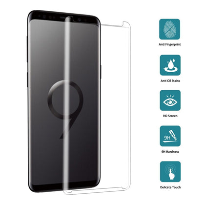 สำหรับ Galaxy S9 + 9H ความแข็งพื้นผิว 3D ขอบโค้งป้องกันรอยขีดข่วนไม่เต็มหน้าจอ HD กระจกกันรอยหน้าจอ, Galaxy S9+ 3D, For Galaxy S9+ 3D