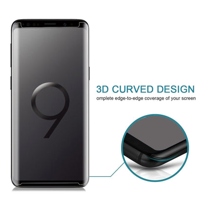 สำหรับ Galaxy S9 + 9H ความแข็งพื้นผิว 3D ขอบโค้งป้องกันรอยขีดข่วนไม่เต็มหน้าจอ HD กระจกกันรอยหน้าจอ, Galaxy S9+ 3D, For Galaxy S9+ 3D