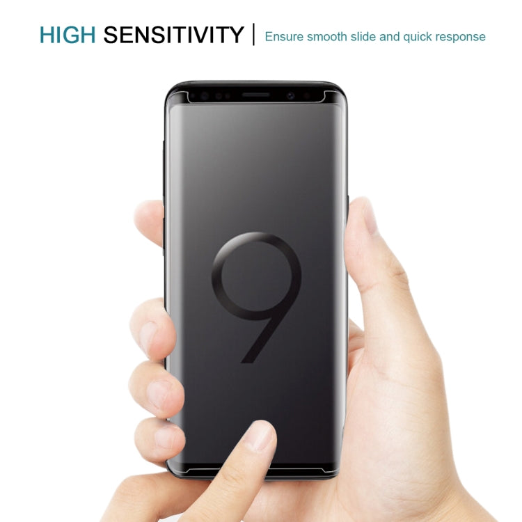 สำหรับ Galaxy S9 + 9H ความแข็งพื้นผิว 3D ขอบโค้งป้องกันรอยขีดข่วนไม่เต็มหน้าจอ HD กระจกกันรอยหน้าจอ, Galaxy S9+ 3D, For Galaxy S9+ 3D