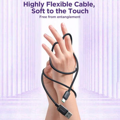 JOYROOM S-AC027A14 ซีรีย์หลากสี 3A USB เป็น USB-C / Type-C สายเคเบิลข้อมูลการชาร์จอย่างรวดเร็ว ความยาว: 1.2 ม., USB to Type-C