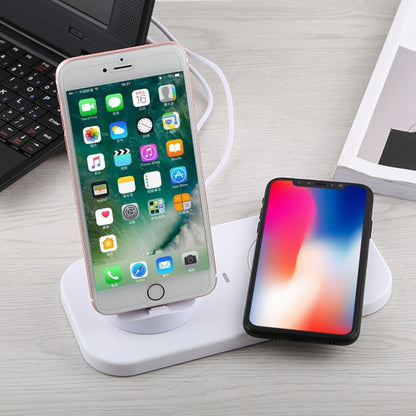 USB เป็น 3 in 1 (8 Pin + Micro USB + USB-C / Type-C) แท่นชาร์จ แท่นชาร์จตั้งโต๊ะซิงค์ข้อมูลที่วางขาตั้งพร้อมเครื่องชาร์จไร้สาย Qi และสาย USB