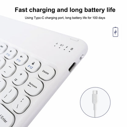 X3 10 นิ้วแท็บเล็ต Universal Round Keycap คีย์บอร์ดไร้สาย Bluetooth, X3