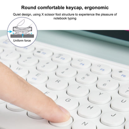 X3 10 นิ้วแท็บเล็ต Universal Round Keycap คีย์บอร์ดไร้สาย Bluetooth, X3