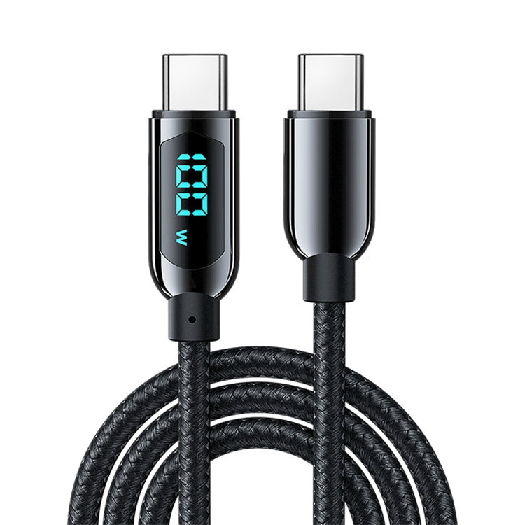 Mutural Li-CC002 1.2 ม. 100W จอแสดงผลดิจิตอล USB-C / Type-C ถึง Type-C สายชาร์จข้อมูล, Type-C to Type-C