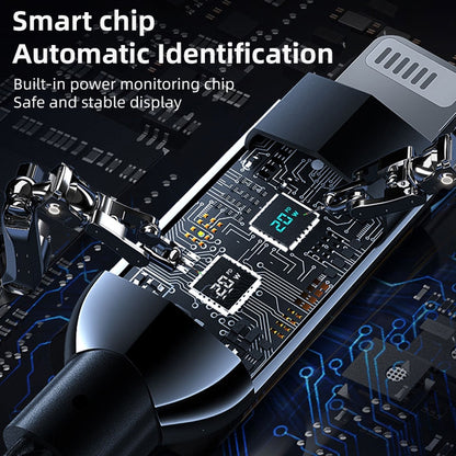Mutural Li-CC002 1.2 ม. 100W จอแสดงผลดิจิตอล USB-C / Type-C ถึง Type-C สายชาร์จข้อมูล, Type-C to Type-C