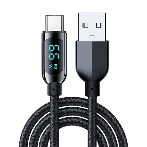 Mutural Li-CC003 1.2m 66W Digital Display USB to Type-C สายชาร์จข้อมูล, USB to Type-C
