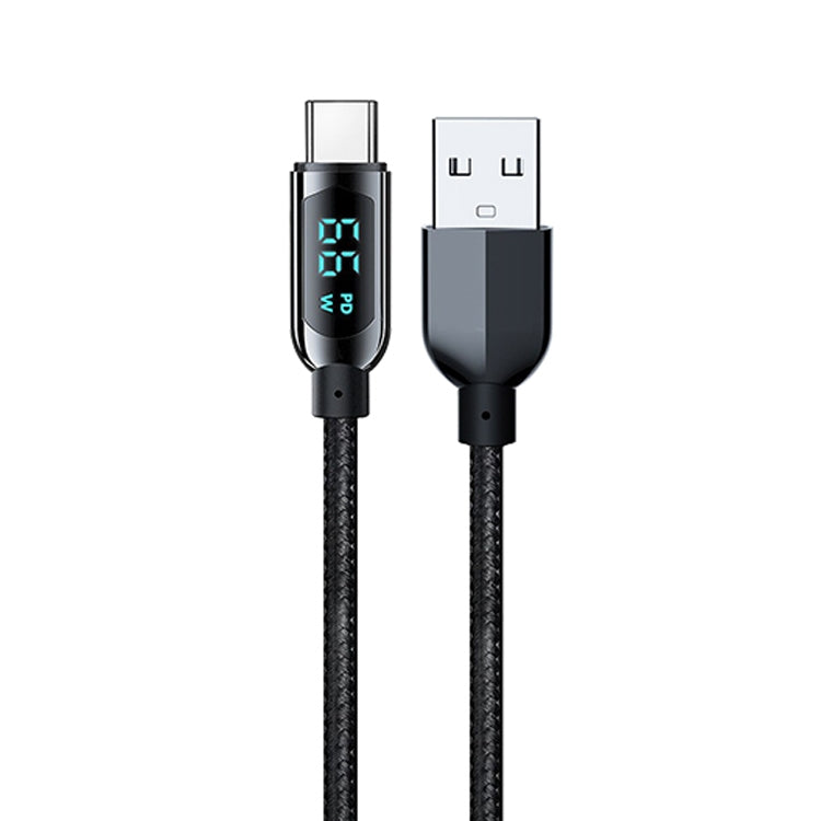 Mutural Li-CC003 1.2m 66W Digital Display USB to Type-C สายชาร์จข้อมูล, USB to Type-C