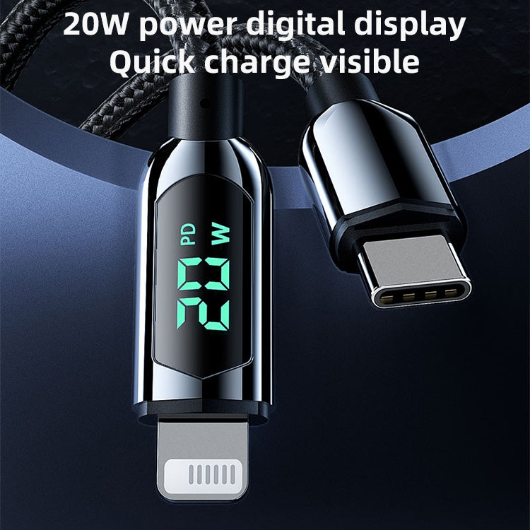 Mutural Li-CC003 1.2m 66W Digital Display USB to Type-C สายชาร์จข้อมูล, USB to Type-C