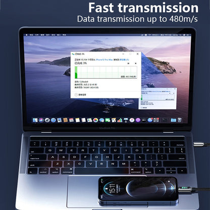 Mutural Li-CC003 1.2m 66W Digital Display USB to Type-C สายชาร์จข้อมูล, USB to Type-C