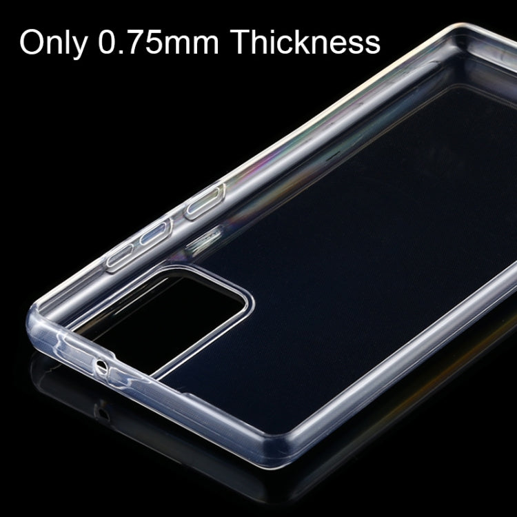 สำหรับ Samsung Galaxy Note 20 5G 0.75 มม. เคสป้องกัน TPU โปร่งใสบางเฉียบ, For Samsung Galaxy Note 20 5G