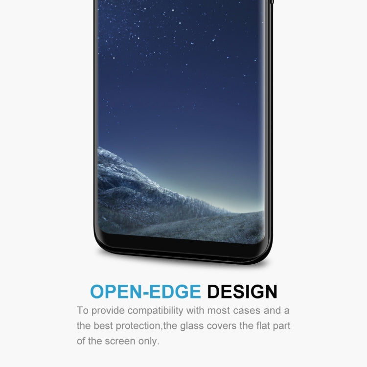 สำหรับ Galaxy S8 + / G955 0.26mm 9H ความแข็งพื้นผิว 3D ป้องกันการระเบิดไม่เต็มหน้าจอโค้งกรณีที่เป็นมิตรฟิล์มกระจกนิรภัยที่มีกาวอย่างเต็มที่, For Galaxy S8+ Adhesive Black Frame