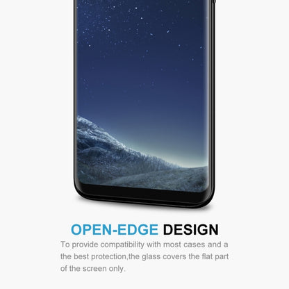 สำหรับ Galaxy S8 + / G955 0.26mm 9H ความแข็งพื้นผิว 3D ป้องกันการระเบิดไม่เต็มหน้าจอโค้งกรณีที่เป็นมิตรฟิล์มกระจกนิรภัยที่มีกาวอย่างเต็มที่, For Galaxy S8+ Adhesive Black Frame
