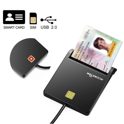 ROCKETEK SCR1-C CAC ID SIM เครื่องอ่านบัตรสมาร์ทการ์ด, SCR1-C