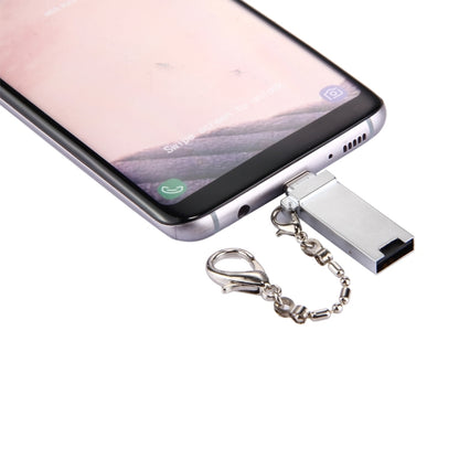 มินิอลูมิเนียมอัลลอยด์ USB 2.0 หญิงกับอะแดปเตอร์เชื่อมต่อพอร์ตชาย USB-C / Type-C พร้อมโซ่