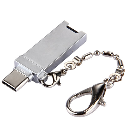 มินิอลูมิเนียมอัลลอยด์ USB 2.0 หญิงกับอะแดปเตอร์เชื่อมต่อพอร์ตชาย USB-C / Type-C พร้อมโซ่
