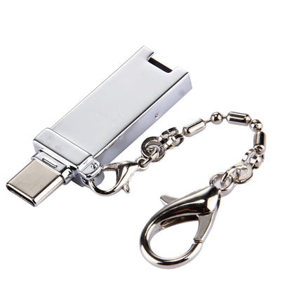 มินิอลูมิเนียมอัลลอยด์ USB 2.0 หญิงกับอะแดปเตอร์เชื่อมต่อพอร์ตชาย USB-C / Type-C พร้อมโซ่
