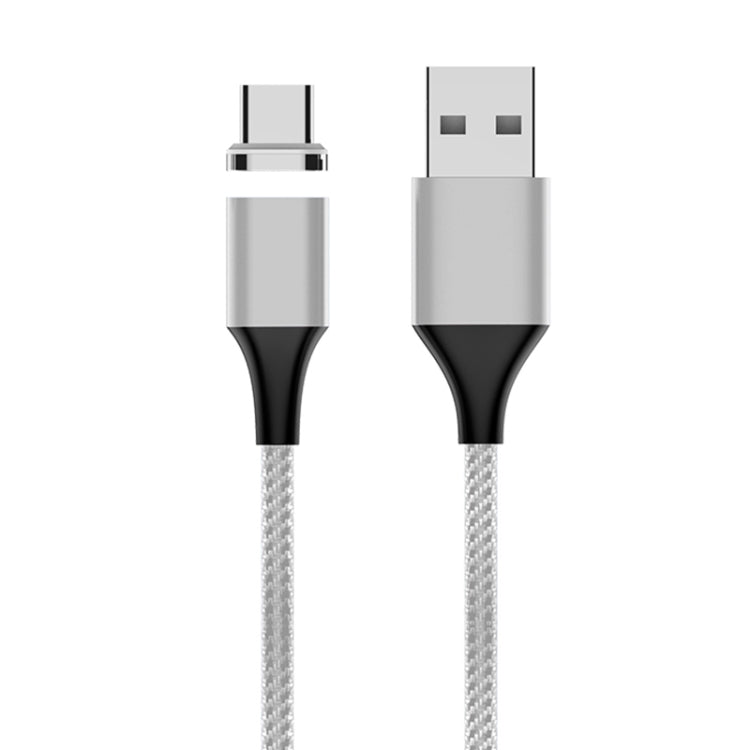 M11 3A USB เป็น USB-C / Type-C สายเคเบิลข้อมูลแม่เหล็กแบบถักไนลอน, ความยาวสายเคเบิล: 2 ม., USB-C / Type-C