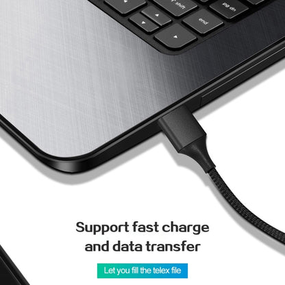 M11 3A USB เป็น USB-C / Type-C สายเคเบิลข้อมูลแม่เหล็กแบบถักไนลอน, ความยาวสายเคเบิล: 2 ม., USB-C / Type-C