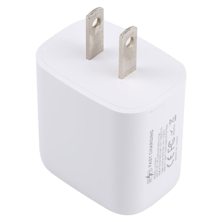 LZ-215A+C 20W QC 3.0 USB PD 3.0 USB-C / Type-C ที่ชาร์จสำหรับเดินทางชาร์จเร็ว, ปลั๊ก US, US Plug