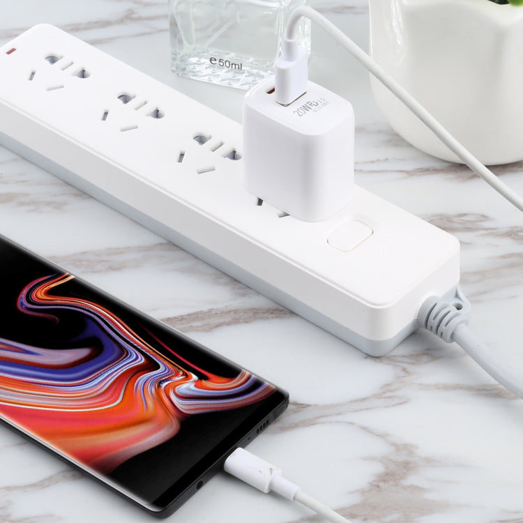 LZ-215A+C 20W QC 3.0 USB PD 3.0 USB-C / Type-C ที่ชาร์จสำหรับเดินทางชาร์จเร็ว, ปลั๊ก US, US Plug
