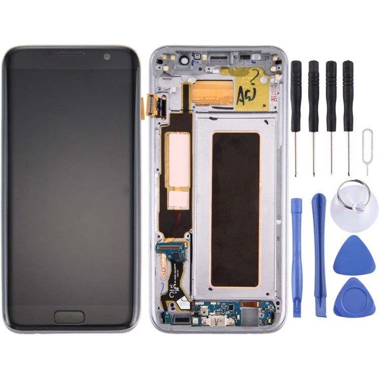 หน้าจอแอลซีดีต้นฉบับและชุดประกอบDigitizerพร้อมกรอบและบอร์ดพอร์ตชาร์จและปุ่มปรับระดับเสียงและปุ่มเปิดปิดสำหรับGalaxy S7 Edge / G935F, For Samsung Galaxy S7 Edge / G935F, For Galaxy S7 Edge /G935F