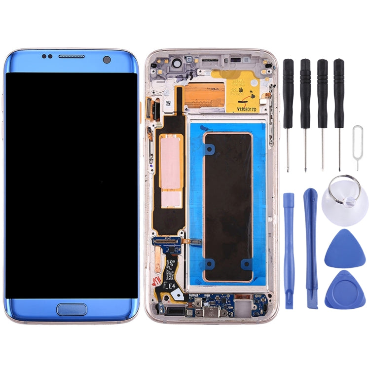 สำหรับ Galaxy S7 Edge/G935A หน้าจอ LCD ต้นฉบับและ Digitizer Full Assembly พร้อมกรอบและพอร์ตชาร์จ Board และปุ่มปรับระดับเสียงและปุ่มเปิดปิด, For Samsung Galaxy S7 Edge / G935A, For Galaxy S7 Edge / G935A (Frame), For Galaxy S7 Edge /G935A