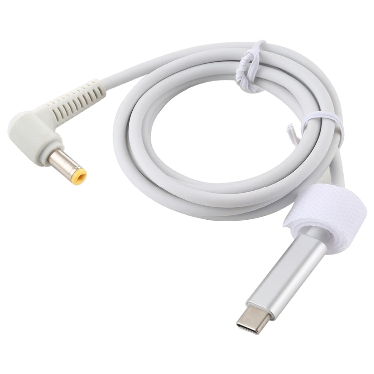 USB-C / Type-C ถึง 5.5 x 2.5 มม. สายชาร์จแล็ปท็อป, ความยาวสายเคเบิล: ประมาณ 1.5 ม., Type-C to 5.5 x 2.5mm(Elbow)