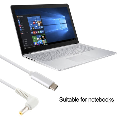 USB-C / Type-C ถึง 5.5 x 2.5 มม. สายชาร์จแล็ปท็อป, ความยาวสายเคเบิล: ประมาณ 1.5 ม., Type-C to 5.5 x 2.5mm(Elbow)