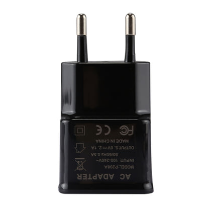 เครื่องชาร์จ USB ระบุตัวตนอัจฉริยะ 5V 2.1A พร้อมสายชาร์จ USB เป็น USB-C / Type-C ขนาด 1 ม. ปลั๊ก EU