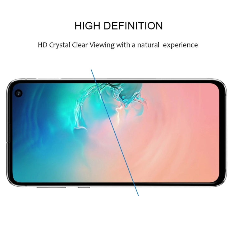 ฟิล์มกระจกนิรภัยคริสตัลหน้าจอโค้งระดับพรีเมียม 9H 2.5D สำหรับ Galaxy S10 E, For Galaxy S10 E
