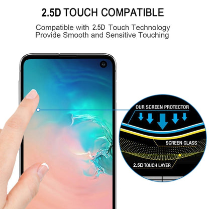 ฟิล์มกระจกนิรภัยคริสตัลหน้าจอโค้งระดับพรีเมียม 9H 2.5D สำหรับ Galaxy S10 E, For Galaxy S10 E