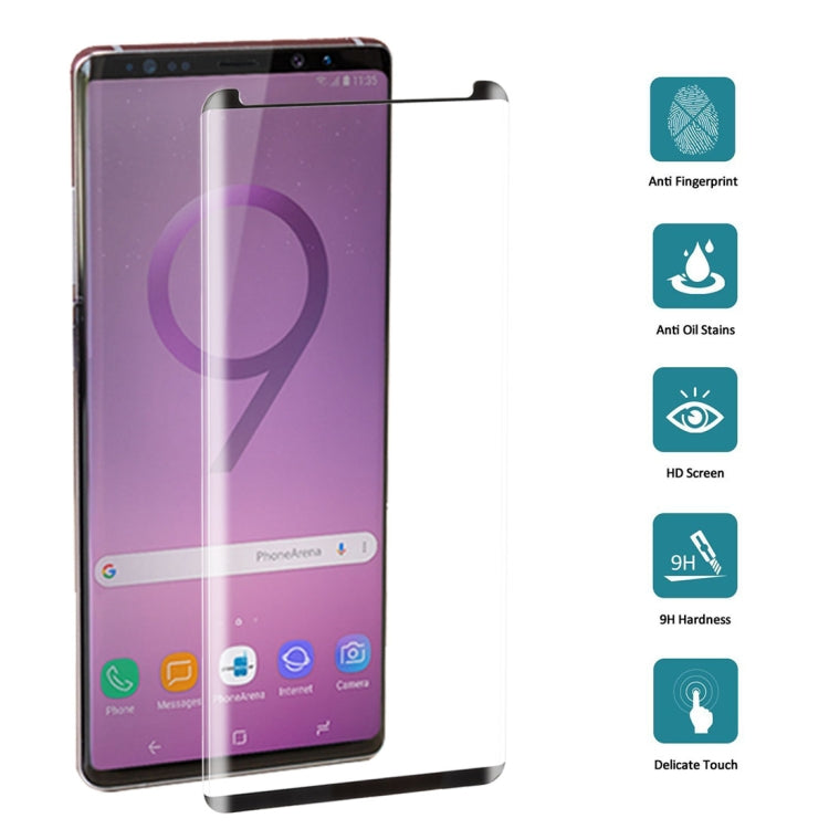 ฟิล์มกระจกนิรภัยแบบกาวขอบเคสสำหรับ Galaxy Note 9, For Galaxy Note 9（1 PC）