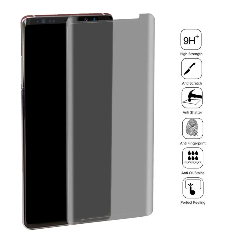 Privacy Anti-glare 0.3mm 9H 3D Curved Edge Tempered Glass Film สำหรับ Galaxy Note 9, For Galaxy Note 9