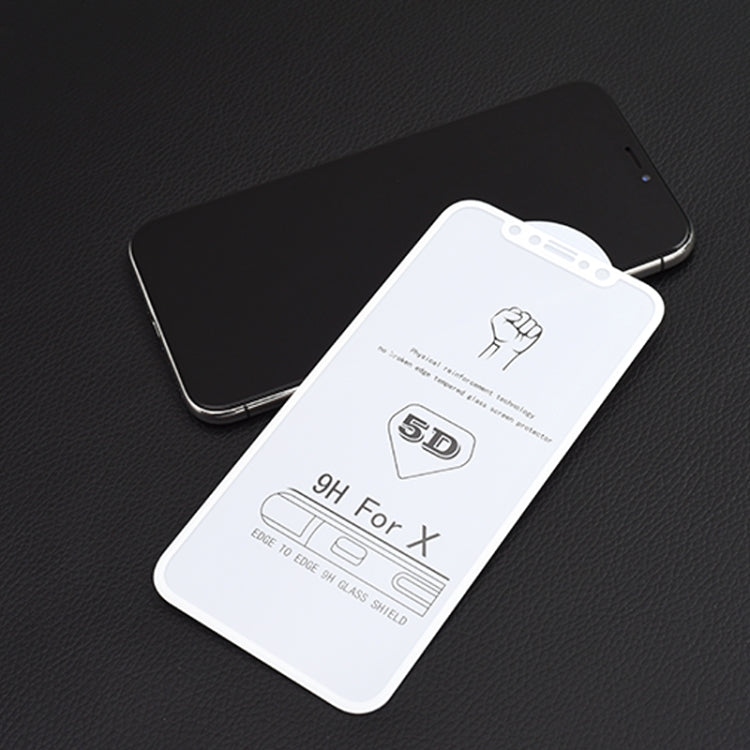 ฟิล์มกระจกนิรภัยแบบเต็มหน้าจอ 9H 5D กาวเต็มสำหรับ Galaxy A40, For  Galaxy A40